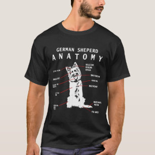 De anatomie van een Duitse schaapherderhond T-shirt