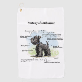 De Anatomie van een Schnauzer Golfhanddoek