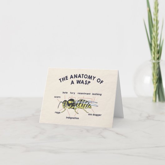 De anatomie van een Wasp Kaart (Voorkant)