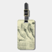 De anatomie van Leonardo da Vinci van arm en schou Bagagelabel (Voorkant verticaal)