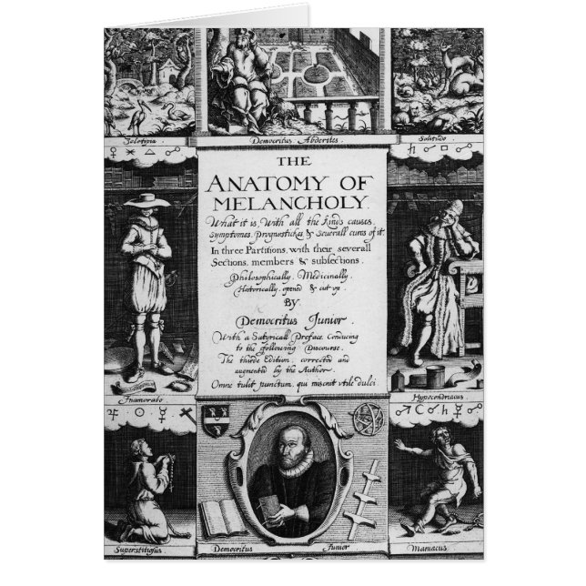 De anatomie van Melancholy (Voorkant)