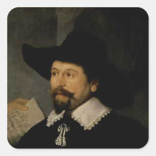 De anatomieles van dr. Nicolaes Tulp, 1632 2 Vierkante Sticker