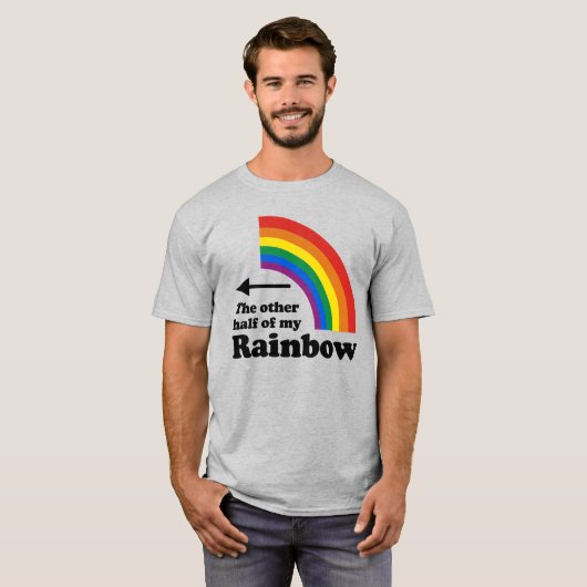 De andere helft van mijn Rainbow (Rechts) T-shirt (Voorkant volledig)