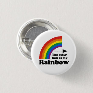 De Andere Helft van mijn Regenboog (Links) Knop Ronde Button 3,2 Cm
