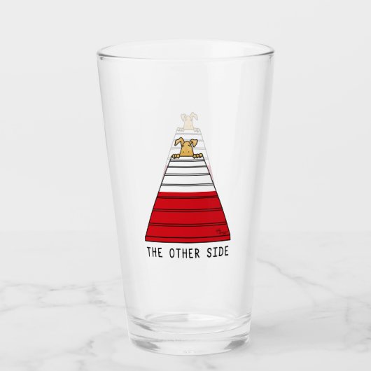 De andere kant - grappige hondenbehendigheid glas (Voorkant)