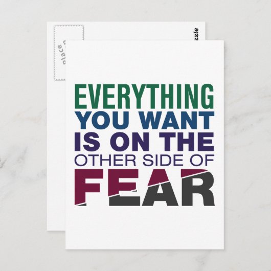 De andere kant van de angst briefkaart (Voorkant / Achterkant)