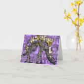 "De andere paarse dinosaurus" kaart (Gele Bloem)