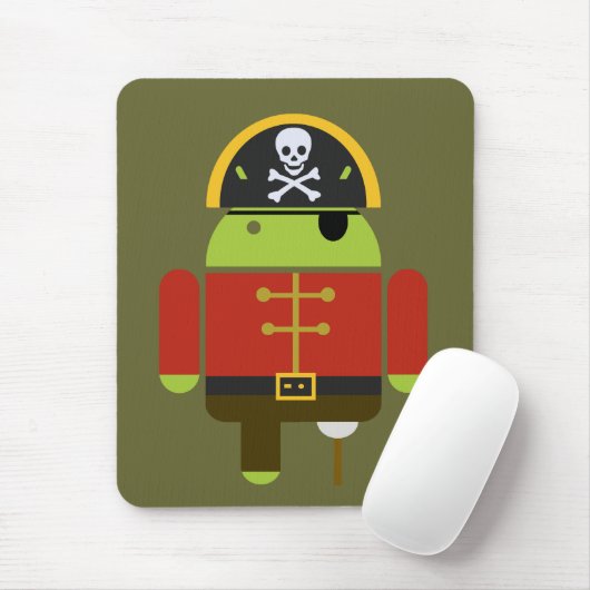 De Android Pirate Mousepad Muismat (Met muis)