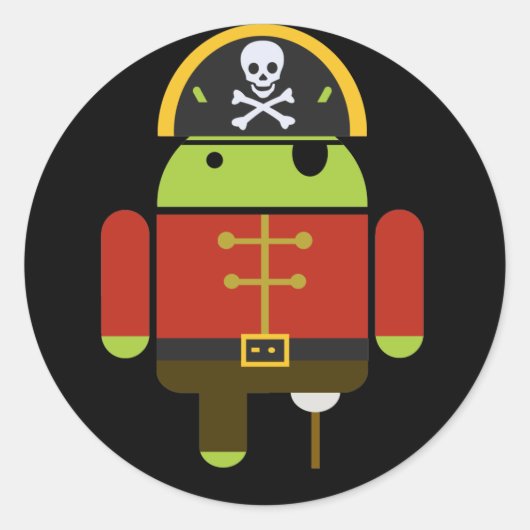 De Android Pirate Stickers (Voorkant)