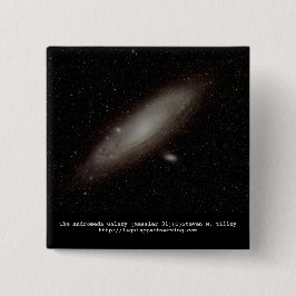 De Andromeda Galaxy (M31) Vierkante Button 5,1 Cm