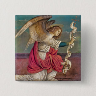 De Angel Gabriel Vierkante Button 5,1 Cm