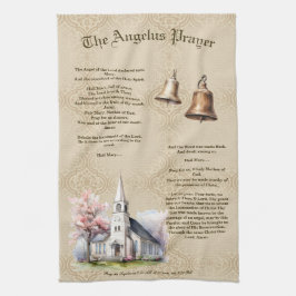 De Angelus Gebed Damask Keukenhanddoek