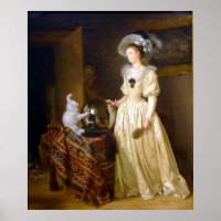 De angorakat - Fragonard dierenportret