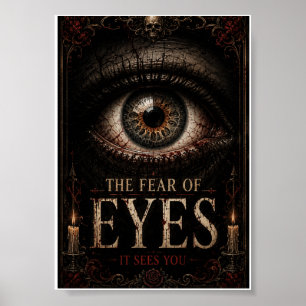 De Angst voor Ogen Gotische Halloween Poster