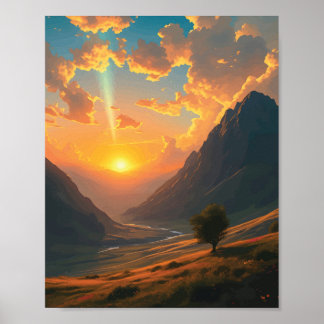 De anime-stijl van Golden Hour Poster