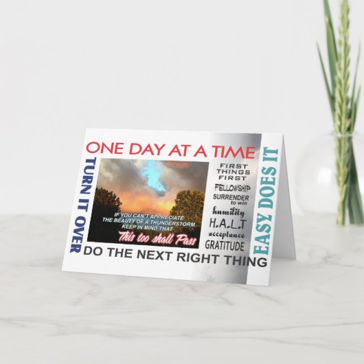 de aniversary kaart 16rev van terugwinningsslogans (Voorkant)