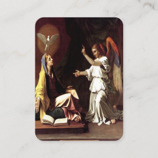 De Annunciatie Hail Mary Prayer Kaart Visitekaartje (Voorkant)