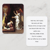 De Annunciatie Hail Mary Prayer Kaart Visitekaartje (Voorkant / Achterkant)