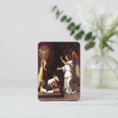 De Annunciatie Hail Mary Prayer Kaart Visitekaartje (Staand voorkant)