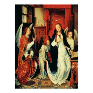 De Annunciatie van de Maagd Maria door Hans Memlin Perfect Poster
