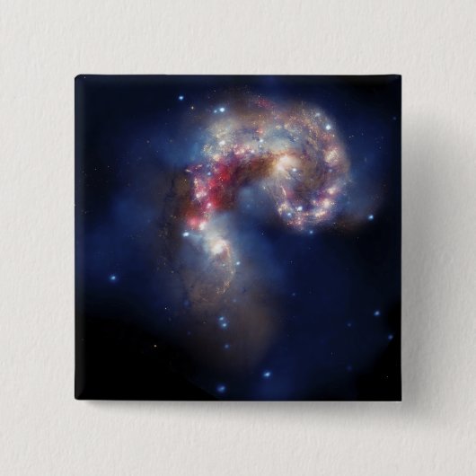 De Antennae Galaxies Vierkante Button 5,1 Cm (Voorkant)