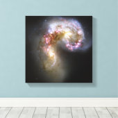 De Antennaese sterrenstelsels Canvas Afdruk (Insitu (Houten vloer))