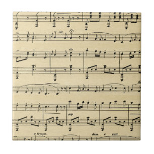 De antiek Muziek van het Blad Tegeltje