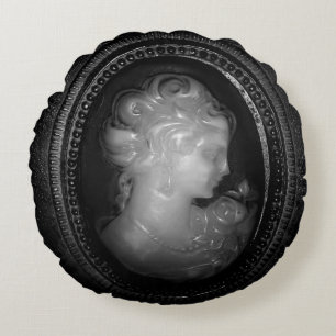 De  Antiek Retro Cameo Brooch van Elegant 1950 Rond Kussen