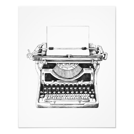 De Antieke Schrijfmachine Foto Afdruk (Voorkant)