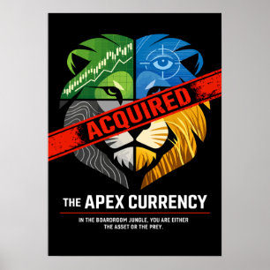 De Apex-valuta zakelijke machtskunst Poster