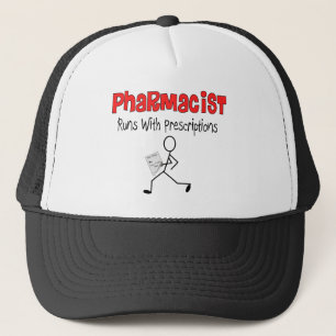 De apotheker werkt met voorzorgsmaatregelen cadeau trucker pet