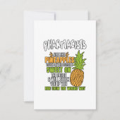 De apothekers zijn als ananassen. bedankkaart (Voorkant)