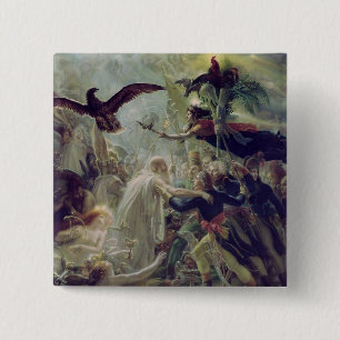 De Apotheose van de Franse Heros Vierkante Button 5,1 Cm