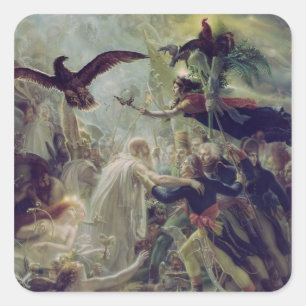 De Apotheose van de Franse Heros Vierkante Sticker