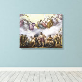 De Apotheose van George Washington - Mechanica Canvas Afdruk (Insitu (Houten vloer))