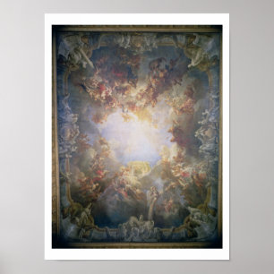 De Apotheose van Hercules, vanaf het plafond van T Poster