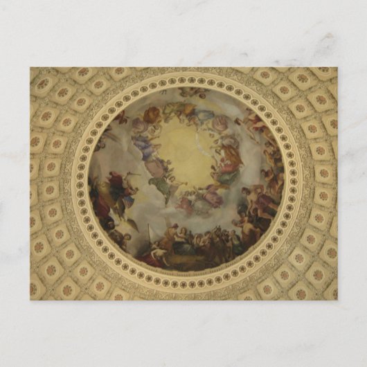 De Apotheose van Washington Capitol Rotunda Briefkaart (Voorkant)