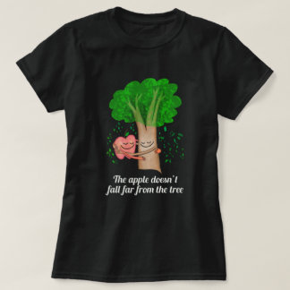 De appel herfst niet ver van de boom schattig t-shirt