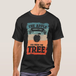 De appel Herfst niet ver van de boomfruitfoto T-shirt