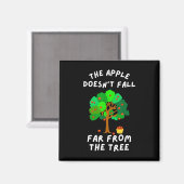 De appel Herfst niet ver van de familie Tree Fun Magneet (Voorkant / Achterkant)