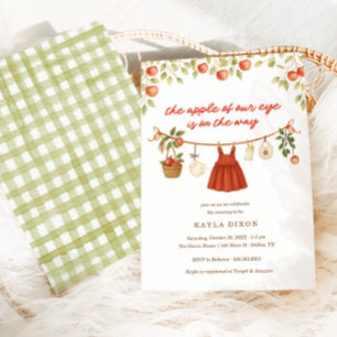 De appel van ons Eye Autumn Herfst Baby shower Kaart