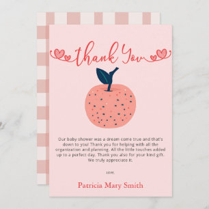 De appel van ons Eye Herfst Baby shower Bedankkaart