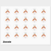 De appel van ons Eye Personalized Baby shower Ronde Sticker (Vel)