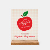 De appel van ons oog Baby shower Acryl Bord (Voorkant)