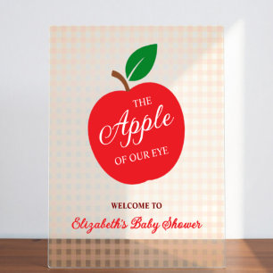 De appel van ons oog Baby shower Acryl Bord