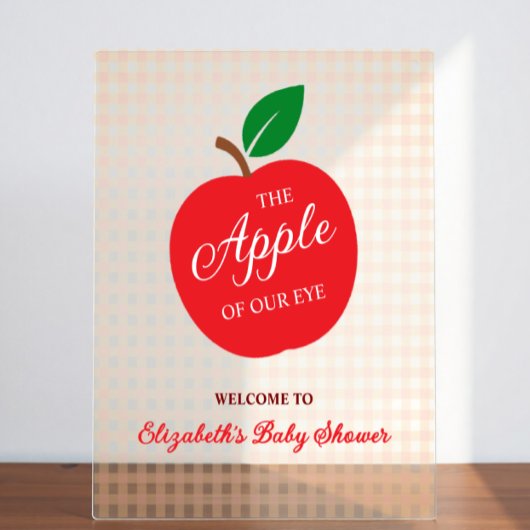 De appel van ons oog Baby shower Acryl Bord