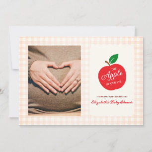 De appel van ons oog Baby shower Bedankkaart