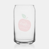 De appel van ons oog Baby shower Blikvorm Glas (Achterkant)
