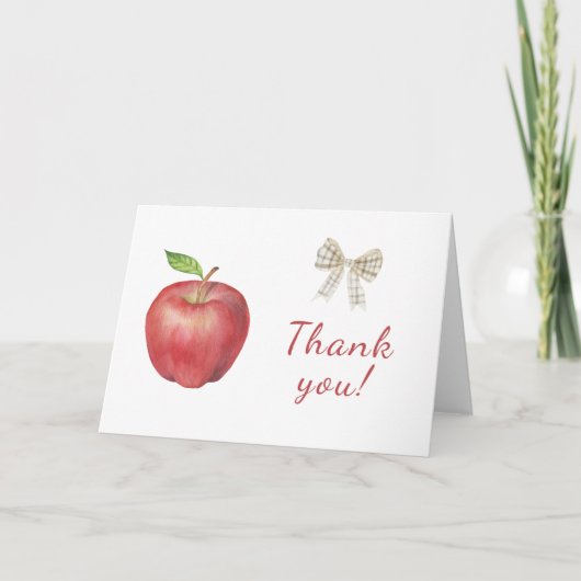 De appel van ons oog Baby shower Dank u Card Bedankkaart (Voorkant)