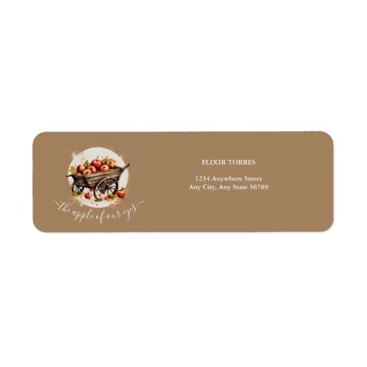 De appel van ons oog Baby shower Etiket (Voorkant)